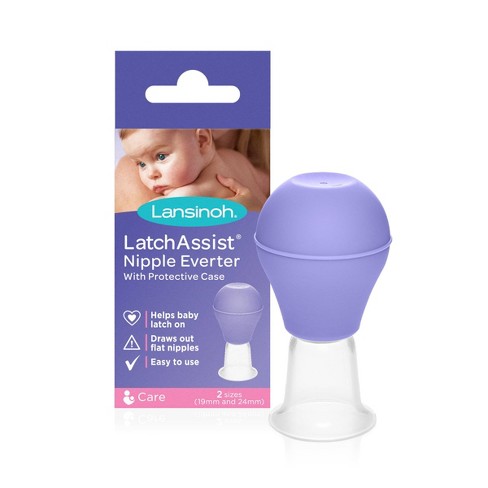 Lansinoh Contact Nipple Shields for Breastfeeding, 2 Nipple Shields (24mm)  and Case