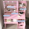 KTMBDW Vanity Desk with Mirror&Light, Large Drawer Three Level Storage Dresser, 3 Lighting Modes Adjustable Brightness, Bedroom Dressing Table - 4 of 4