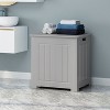 Dexmalle Modern Grey Unique Pattern MDF Cabinet with Flip Top Lid - 3 of 4