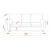 High-quality Chenile Fabric 3-Seater Sofa for Small Spaces, Living Room - The Pop Home - 4 of 4