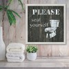 Courtside Market Please flush 11x11 Framed Artboard - 2 of 2