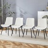 NicBex PU Leather Dining Chairs Set of 4,Modern Armless Upholstered Kitchen Chair with Integral High Back and Metal Legs for Dining Room,Kitchen - 2 of 4