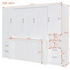 Queen Size Murphy Bed with Closet, Drawers and Shelves - 4 of 4