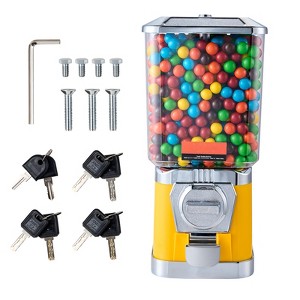 VEVOR Gumball Machine for Kids, 17"H Home Candy Vending Machine, PC Gumball Dispenser, Bubble Gum Machine for Game Stores - 1 of 4