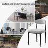 Modern 5-Piece Faux Marble Dining Table with Boucle Armless Chairs in Dining Room Set for Kitchen -Morden Fort - 4 of 4