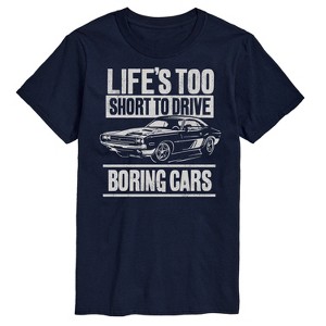 Men's - Instant Message - Lifes Too Short Boring Cars Short Sleeve Graphic T-Shirt - 1 of 4