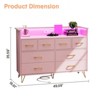 8-Drawer Dresser with Charging Station & RGB Lights | Wide Bedroom Dresser Chest with 3 Outlets + 2 USB Ports, App-Controlled LED Lighting for Gaming - 2 of 4