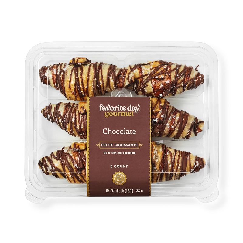 Chocolate Petite Croissants - 4.5oz/6ct - Favorite Day&#8482;, 1 of 5