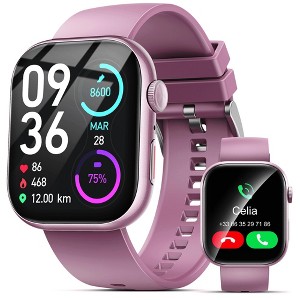 Smart Watch for Men Women, 2.01" HD Touchsreen, Bluetooth Calling, IP68 Water-Resistance, 180+ Sports Modes,, Fitness & Sleep Tracker, Android/iOS - 1 of 4