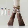 Anna-Kaci 1 Pair Animal Face Toe Socks with Anti-Slip Grip Bottom and Cartoon Embroidery - 2 of 4
