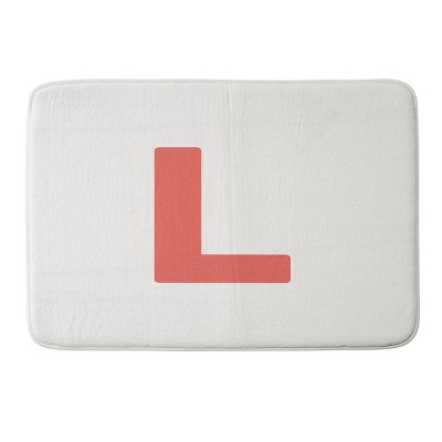 Deny Designs April Lane Art Block Monogram Memory Foam Bath Mat