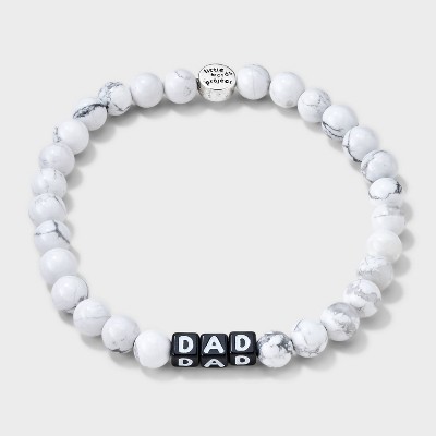 Little Words Project Dad Beaded Bracelet - White/Black - image 3