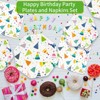 Hachikiko Hats off Birthday Plates and Napkins Bulk Set, 150 Pcs Dinner Plates Dessert Plates Napkins Disposable Tableware Birthday Party Decorations - 4 of 4