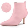 Allegra K Women's Pointed Toe Side Zipper Stiletto Heels Ankle Boots - 2 of 4