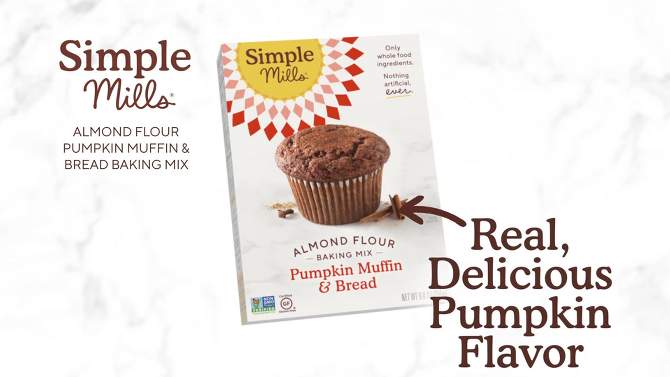 Simple Mills Gluten Free Pumpkin Muffin &#38; Bread Almond Flour Baking  Mix - 9oz, 6 of 7, play video