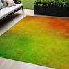 Terra Cotta Gold And Green Ombre Washable Indoor Outdoor Area Rug - 2 of 4