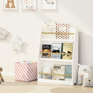 31.88"H/36.61"H 3 Tier Kids Bookshelf / 2 Tier Kids Bookshelf and Storage Cabinet, Book and Magazine Rack, Toy Storage Organizer, 4L-ModernLuxe - 1 of 4