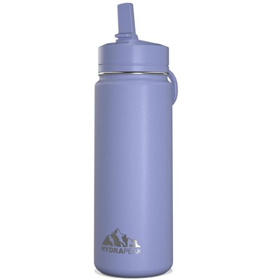Hydrapeak 20oz Kids Stainless Steel Leak Proof Water Bottle with Straw Lid and Flexible Handle