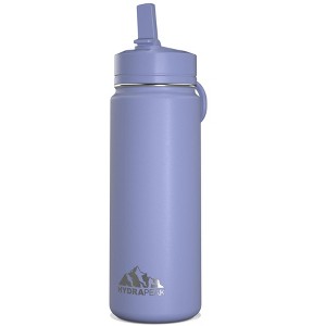 Hydrapeak 20oz Kids Stainless Steel Leak Proof Water Bottle with Straw Lid and Flexible Handle - 1 of 4