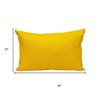 HomeRoots 12" X 18" Yellow Cotton Lumbar Throw Pillow - 3 of 4