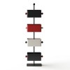 Boho Vertical Bookshelf with Metal Frame and Cube Storage, 4-Tier Corner Rack for Small Spaces-3irtyhousy - 4 of 4