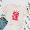 S.W.Smiley Fruit Market Pomegranate - Women's Boxy Crop Top Graphic T-Shirt - 2 of 4