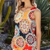 LEVEN SIXTEEN Casual Floral Boho Summer Tank Dress - Large - 2 of 3