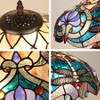 Chloe Lighting Lydia Tiffany-Style 3 Light Victorian Double Lit Table Lamp 17" Shade - 4 of 4