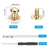 Unique Bargains DIY Craft Zinc Alloy Screw-on Design Rivets Spikes with Punch & Screwdriver 30 Sets - 2 of 4