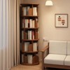 MOEPISY 5 Tier Rotating Bookshelf, 360° Display Round Spinning Bookshelf, Space-Saving, Small Space Rotating Bookshelf Tower - 4 of 4