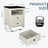 Vipbear Night Stand with Charging Station Rustic 18 Inch Bedside Table with 2 Storage Drawers and Open Shelf,Modern Wood End Table for Bedroom - 2 of 4