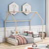Streamdale Full Size House Bed Wood Bed, Natural - 2 of 4
