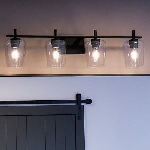 Urban Ambiance Luxury New Traditional Bath Light 8.5''H x 34''W,  Midnight Black Finish,  Swan-Hill Collection, UHP4211 - 1 of 4