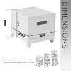 Vynxaria Set of 2 Collapsible Stackable Rolling File Boxes with Lids and 10 Hanging Files, Portable Plastic Storage Organizer or File - 2 of 4