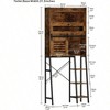 Over Toilet Storage with Cabinet Sliding Barn Door Side Open Rack Bathroom Organizer Vintage Brown Mass - 3 of 4