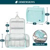 PAVILIA Large Hanging Toiletry Bag, Travel Women Men Cosmetic Organizer, Water Resistant Makeup Accessories Essentials Kit - 2 of 4