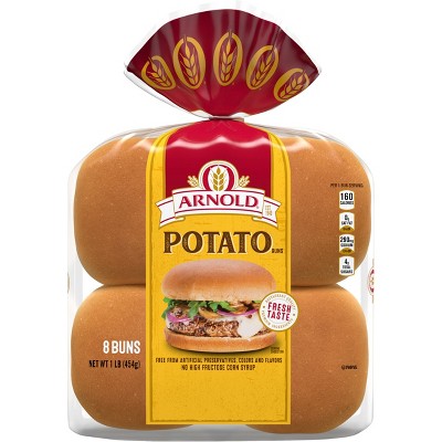 Arnold Potato Hamburger Buns - 16oz/8ct