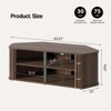 GALANO Corner TV Cabinet with Sliding Tambour Door in Royal Walnut, 43.3" W x 20" D x 14.8" H - 2 of 4