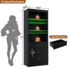 Aheaplus 71'' Tall Storage Bookcase, Bookshelf with 3-Tier Open Shelves and 3 Drawers, Wood Storage Cabinet - 3 of 4