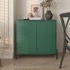 CLIHOME 31.5 in. 2-Door Wooden Accent Decorative Storage Cabinet with 3 Adjustable Shelf - 3 of 4