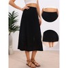 INSPIRE CHIC Women's Summer Eyelet High Waist Flowy Boho Beach A-Line Midi Skirt - 2 of 4