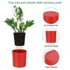 Unique Bargains Plastic Lightweight Modern Design Plant Pot Round 2 Pcs - 2 of 4