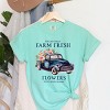 Simply Sage Market Farm Fresh Flowers Truck Garment Dyed Tee - 3 of 4