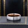 Jewelry Avalanche Rose Gold & Gunmetal IP Dome Tungsten Carbide Men Women Wedding Band 6mm - 3 of 4