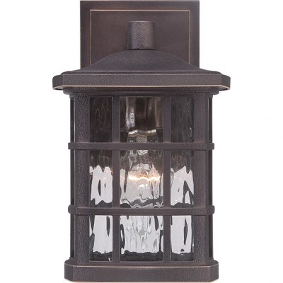 Palladian Bronze 10.5" Dimmable Outdoor Lantern with Water Glass