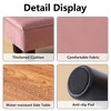 ChicFurnit Ottomans and Benches Storage Ottoman Rectangle Footstool Foot Rest Footstool with Wood Legs for Living Room, Pink, 16.54"*12.6"*6.69" - 3 of 4