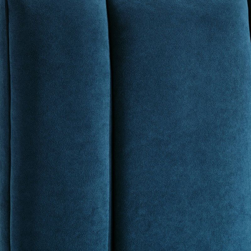 55 Downing Street Cadence Channel Tufted Blue Velvet Queen Hanging Headboard, 2 of 10