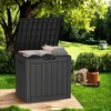 FURNIinspire Deck Boxes 2pcs Outdoor Storage Box, 30 Gallon Deck Box, Weather-Resistant Deck Box Indoor And Outdoor Use, Black, 17“*22”*21“ - 2 of 4