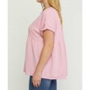 Women's Waffle Knit Babydoll Top - entro - 2 of 4