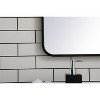 Elegant Lighting Soft corner metal rectangular mirror 27x40 inch in Black - 4 of 4